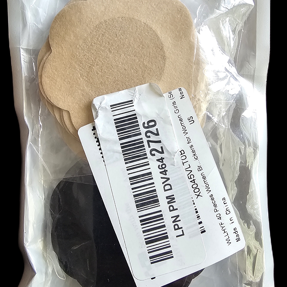 Beige and Black Flower-Shaped Pasties